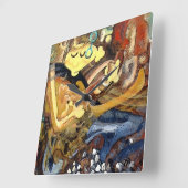 スリッ絵画パーでキュビストのギタープレーヤー スクエア壁時計 (傾斜)