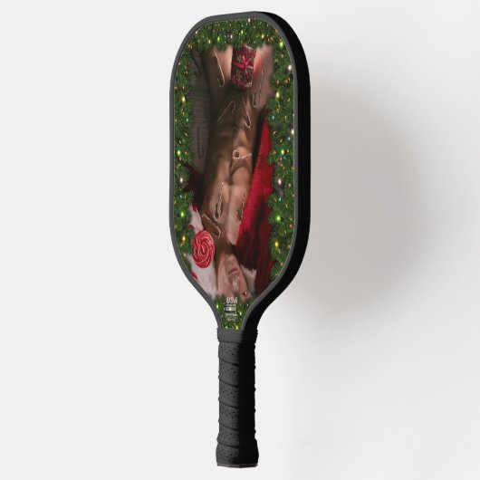 スリッperyジョー男の胸部シックスパック腹筋裸の胴体 ピックルボールラケット (左)