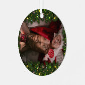 スリッperyジョー男の胸部シックスパック腹筋裸の胴体 メタルオーナメント (正面左)