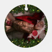 スリッperyジョー男の胸部シックスパック腹筋裸の胴体 メタルオーナメント (裏面)