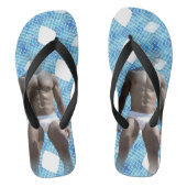 スリッperyジョー マッスルマン 腹筋割れ 白人男性 ビーチサンダル (フットベッド)
