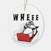 スリディングペンギンズホリデイオーナメント セラミックオーナメント (左)