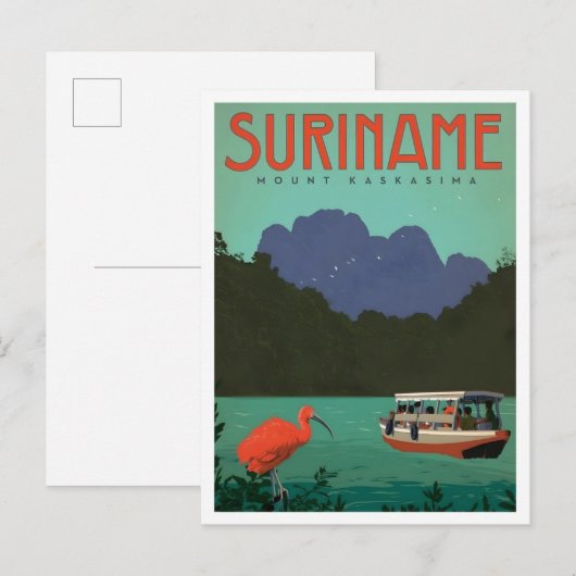 スリナムのカスカシマ山 ヴィンテージ旅行 ポストカード (正面/裏面)