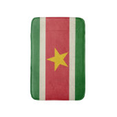 スリナムのグランジな主権国の旗 バスマット (正面縦)