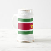 スリナムの国旗 ビールジョッキ (正面左)