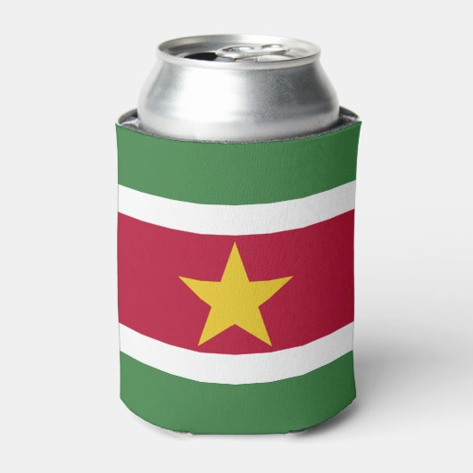 スリナムの国旗 缶クーラー (缶正面)