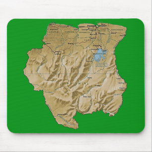 スリナムの地図のマウスパッド マウスパッド