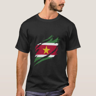 スリナムの旗の遺産 スリナム人の誇り スリナム人 Tシャツ