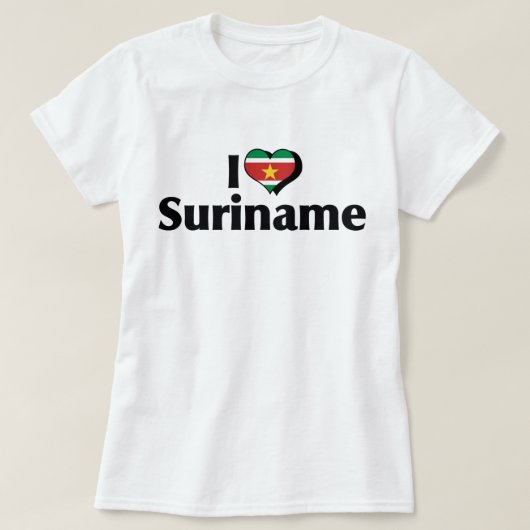 スリナムの旗シャツが好き Tシャツ (デザイン正面)