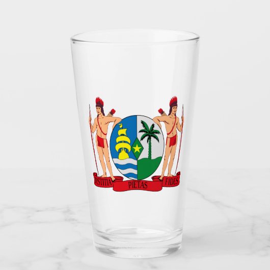 スリナムの腕のコート タンブラーグラス (正面)