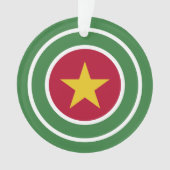 スリナム国旗の丸ごと オーナメント (正面)