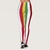 スリナム国旗の縦ストライプの色 レギンス (裏面)