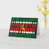 スリナム国旗誕生日カード カード (黄色い花)