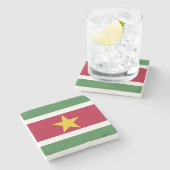 スリナム国旗 ストーンコースター (横)