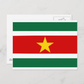 スリナム国旗 ポストカード (正面/裏面)