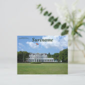 スリナム大統領のパラマリボ宮殿 ポストカード (スタンド正面)