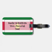 スリナム簡単ID個人用フラグ ラゲッジタグ (裏面横)