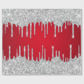 スリバーと赤いクリスマス ラッピングペーパー (フラット)