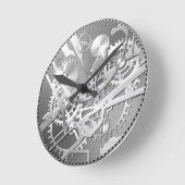 スリバースチームパンク時計ギア ラウンド壁時計 (傾斜)