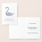 スリバースワンのモチーフ – あなたのテキストエレガント 箔カード (ディスプレー)