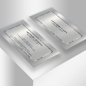 スリパーソナライズされたック銀灰色メタリックテクスチャ 名刺