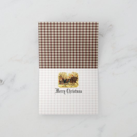 スリビクトリアンー乗りクリスマス シーズンカード (内部)