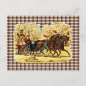 スリビクトリアンー乗りクリスマス シーズンポストカード (正面)