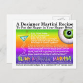スリミアイボールハロウィンマーティーニレシピはがき ポストカード (正面/裏面)