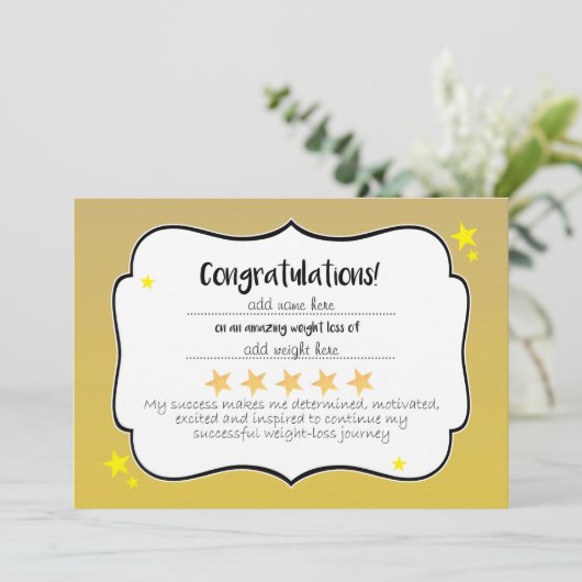 スリミンググループクラブ金ゴールドスター賞受賞証明書 カード (スタンド正面)