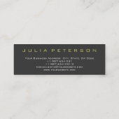 スリムで可愛いプレーングレーのコンサルタント スキニー名刺 (裏面)