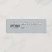 スリムなクリーンシンプルスタイリッシュグレーの名刺 スキニー名刺 (裏面)