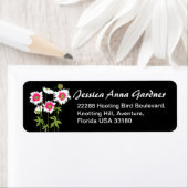 スリムなグラフィックフローラポップスの返信住所 シール (インサイチュ)