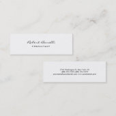 スリムなプロフェッショナルコンサルタモダンントプレーン スキニー名刺 (正面/裏面)