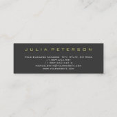 スリムな可愛いプレーングレー弁護士名刺 スキニー名刺 (裏面)