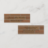 スリムな手書きモダントレンドウォールレンガ茶色 スキニー名刺 (正面/裏面)