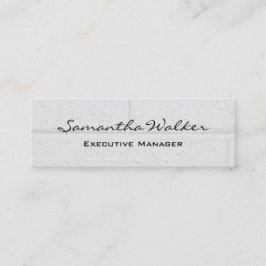 スリムな手書きモダンライトグレーの壁レンガ スキニー名刺