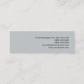 スリムな書道グレーのメイクアップアーティスト名刺 スキニー名刺 (裏面)