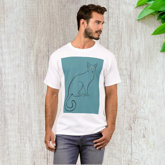 スリムな猫のスケッチ Tシャツ
