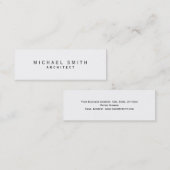 スリムアーキテクモダントシンプルのミニマル名刺 スキニー名刺 (正面/裏面)