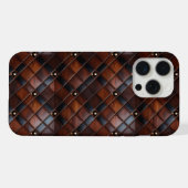 スリムウォルナットとレザー iPhoneケース (裏面横)
