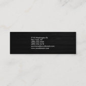 スリムウッドエフェクトトレンディープロフェッショナル名刺 スキニー名刺 (裏面)