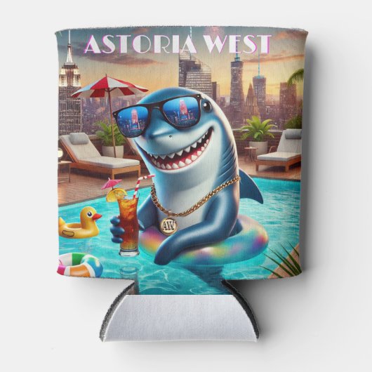 スリムクーラーボックスシャークアリー〔占星術の〕十二宮図AW 缶クーラー (正面)