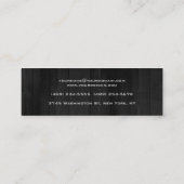スリムグレーウッドデザインプロフェッショナルモダントレンディー スキニー名刺 (裏面)