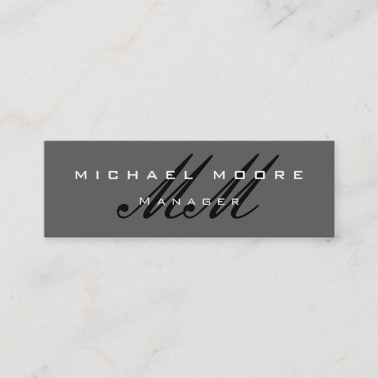 スリムグレープロフェッショナルモノグラム スキニー名刺 (正面)