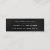 スリムグレーレッドスクリプトプロフェッショナルモダントレンディー スキニー名刺 (裏面)