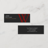 スリムグレーレッドモノグラムトレンディープレモダンイン スキニー名刺 (正面/裏面)