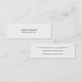 スリムシンプル弁護士ホワイト名刺 スキニー名刺 (正面/裏面)