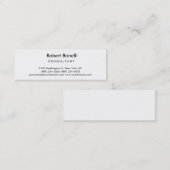 スリムスキニーのプレーンモダンコンサルタントの名刺 スキニー名刺 (正面/裏面)