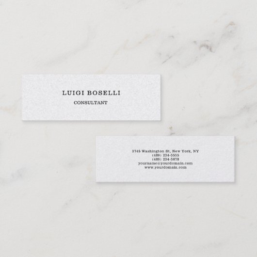 スリムスキニーエレガントミニマルプロフェッショナルシンプル スキニー名刺 (正面/裏面)