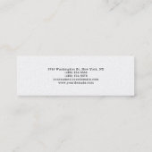 スリムスキニーエレガントミニマルプロフェッショナルシンプル スキニー名刺 (裏面)